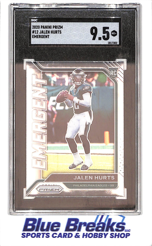 2020 Panini Prizm - Jalen Hurts - RC - Emergent - SGC 9.5 - Philadelphia Eagles - Football - #12