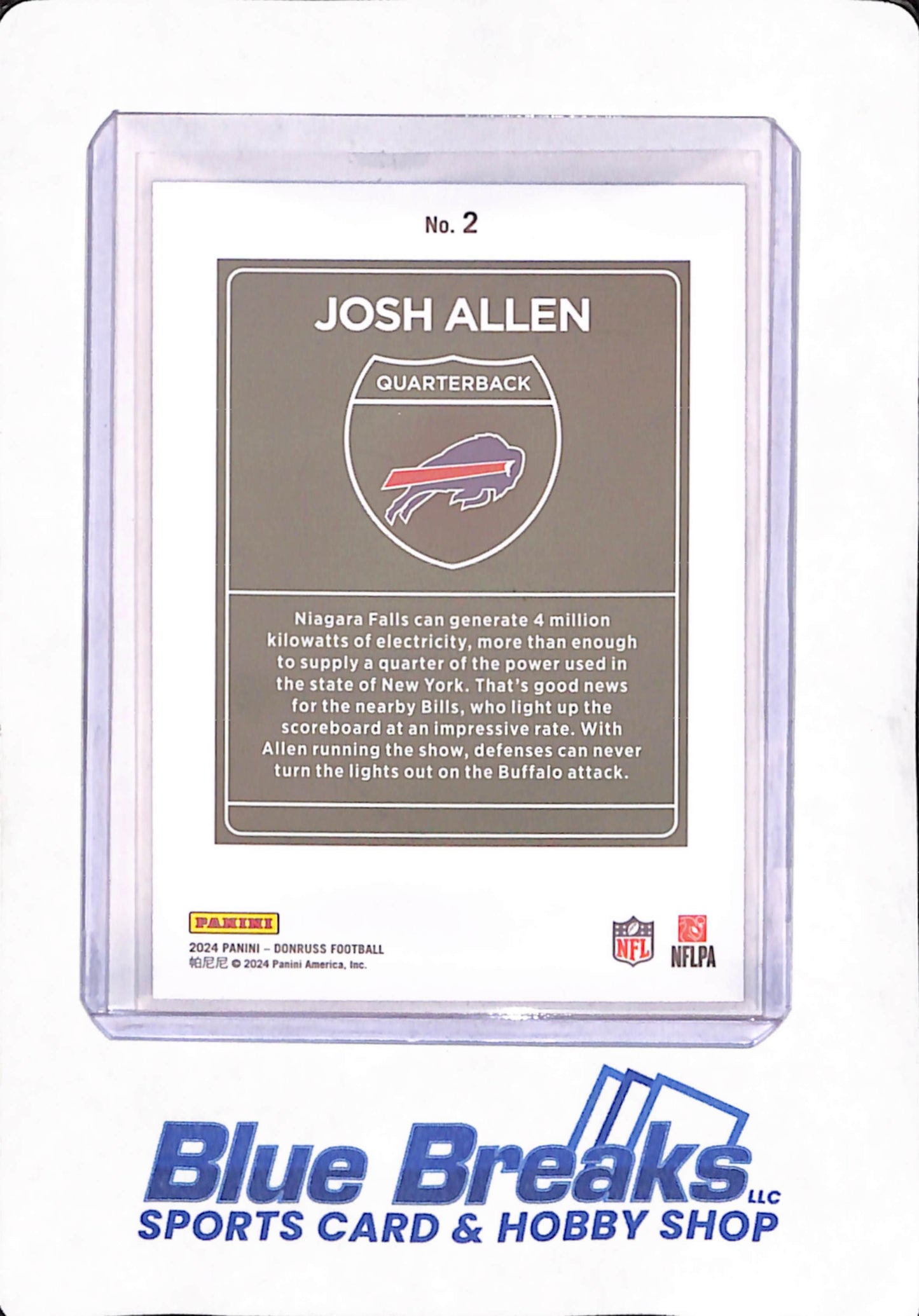 2024 Panini Donruss - Josh Allen - Downtown - Buffalo Bills - Football - #2