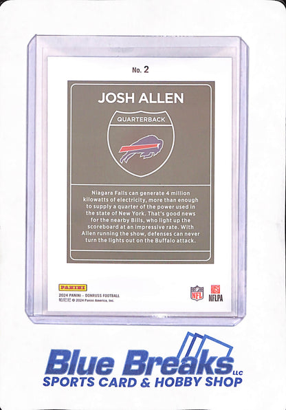 2024 Panini Donruss - Josh Allen - Downtown - Buffalo Bills - Football - #2