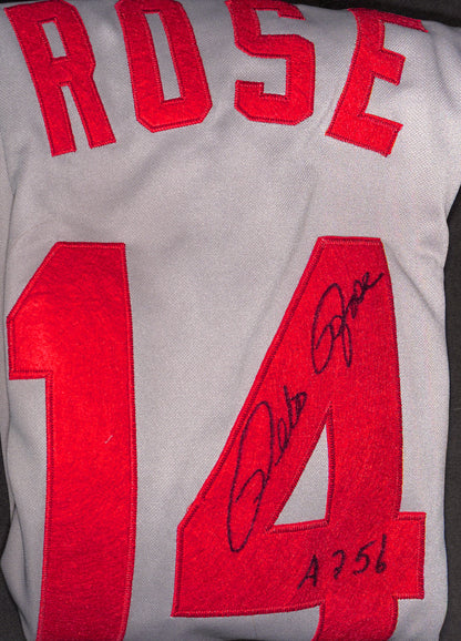 Autographed Jersey - Pete Rose - Cincinnati Reds - Baseball - A256 - Mitchell & Ness - Cooperstown Collection