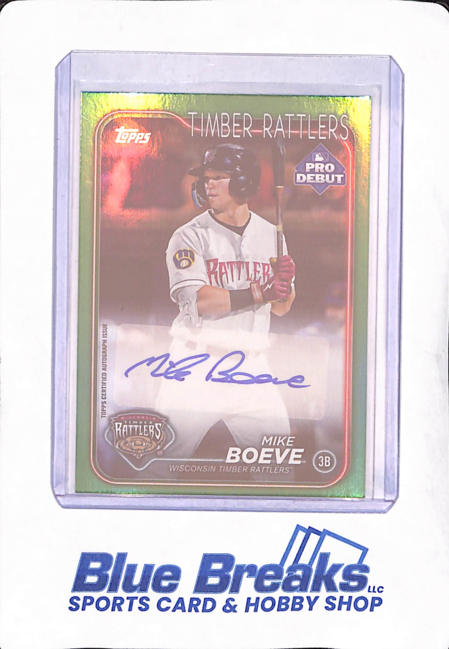 2024 Topps Pro Debut - Mike Boeve - Autograph - Green - Wisconsin Timber Rattlers - Baseball - 47/99 - #PD-73