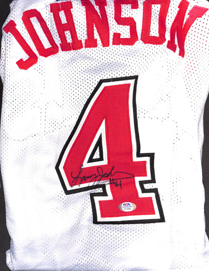 Autographed Jersey - Larry Johnson - PSA Authenticated - UNLV Runnin' Rebels - Basketball