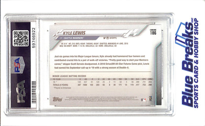 2020 Topps Chrome - Kyle Lewis - RC - PSA 10 - Seattle Mariners - Baseball - #186