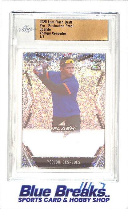 2020 Leaf Flash Draft - Yoelqui Cespedes - Pre-Production Proof -Spakle - 1/1 - RC - Chicago White Sox - Baseball