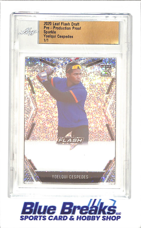 2020 Leaf Flash Draft - Yoelqui Cespedes - Pre-Production Proof -Spakle - 1/1 - RC - Chicago White Sox - Baseball