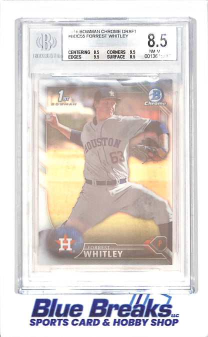 2016 Bowman Chrome Draft - Forrest Whitley - Bowman 1st - Beckett 8.5 - Houston Astros - Baseball - #BDC-55