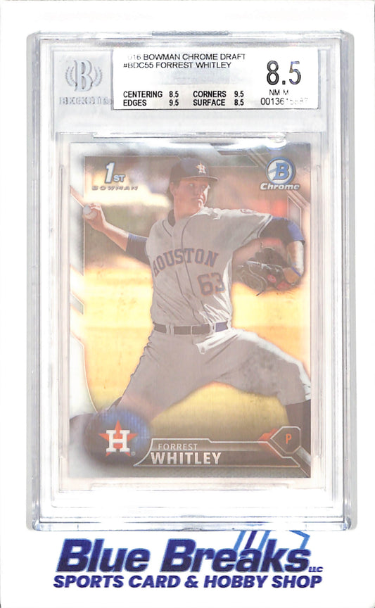 2016 Bowman Chrome Draft - Forrest Whitley - Bowman 1st - Beckett 8.5 - Houston Astros - Baseball - #BDC-55
