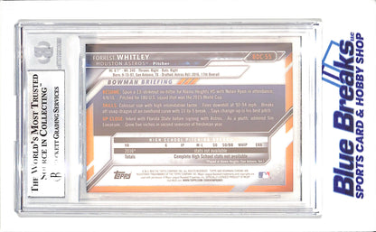 2016 Bowman Chrome Draft - Forrest Whitley - Bowman 1st - Beckett 8.5 - Houston Astros - Baseball - #BDC-55