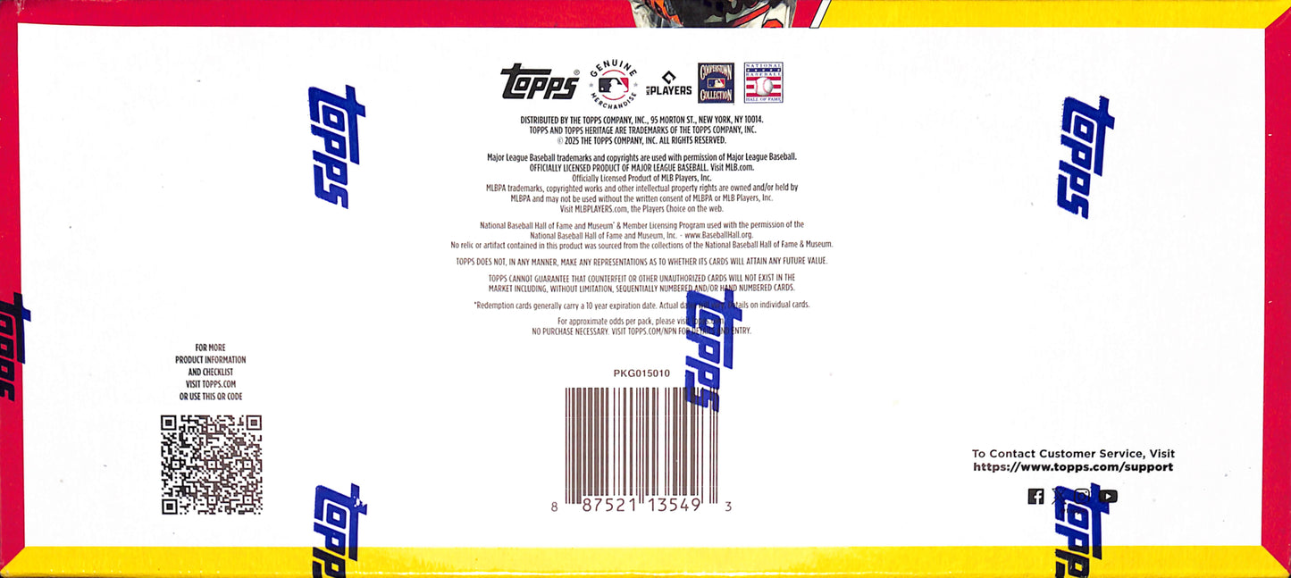 2025 TOPPS HERITAGE BASEBALL - Hobby Box - Sealed Box