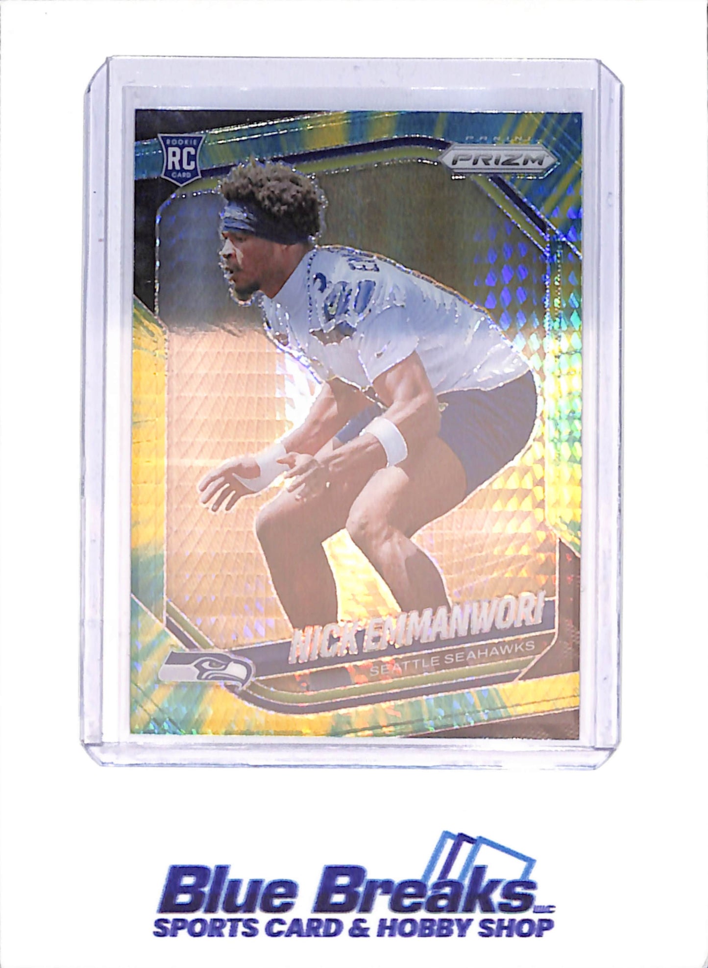 2025 Panini Prizm - Nick Emmawori - Green Hyper - RC - 93/200 - Seattle Seahawks - Football - #320