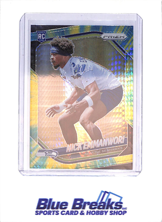 2025 Panini Prizm - Nick Emmawori - Green Hyper - RC - 93/200 - Seattle Seahawks - Football - #320
