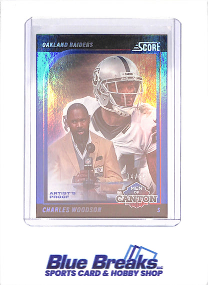 2024 Score - Charles Woodson - Artist's Proof - Men of Canton - 4/35 - Oakland Raiders - Football - #4