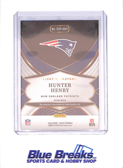 2024 Panini Select - Hunter Henry - Select Signatures - Autograph - New England Patriots - Football - #SSP-HHY
