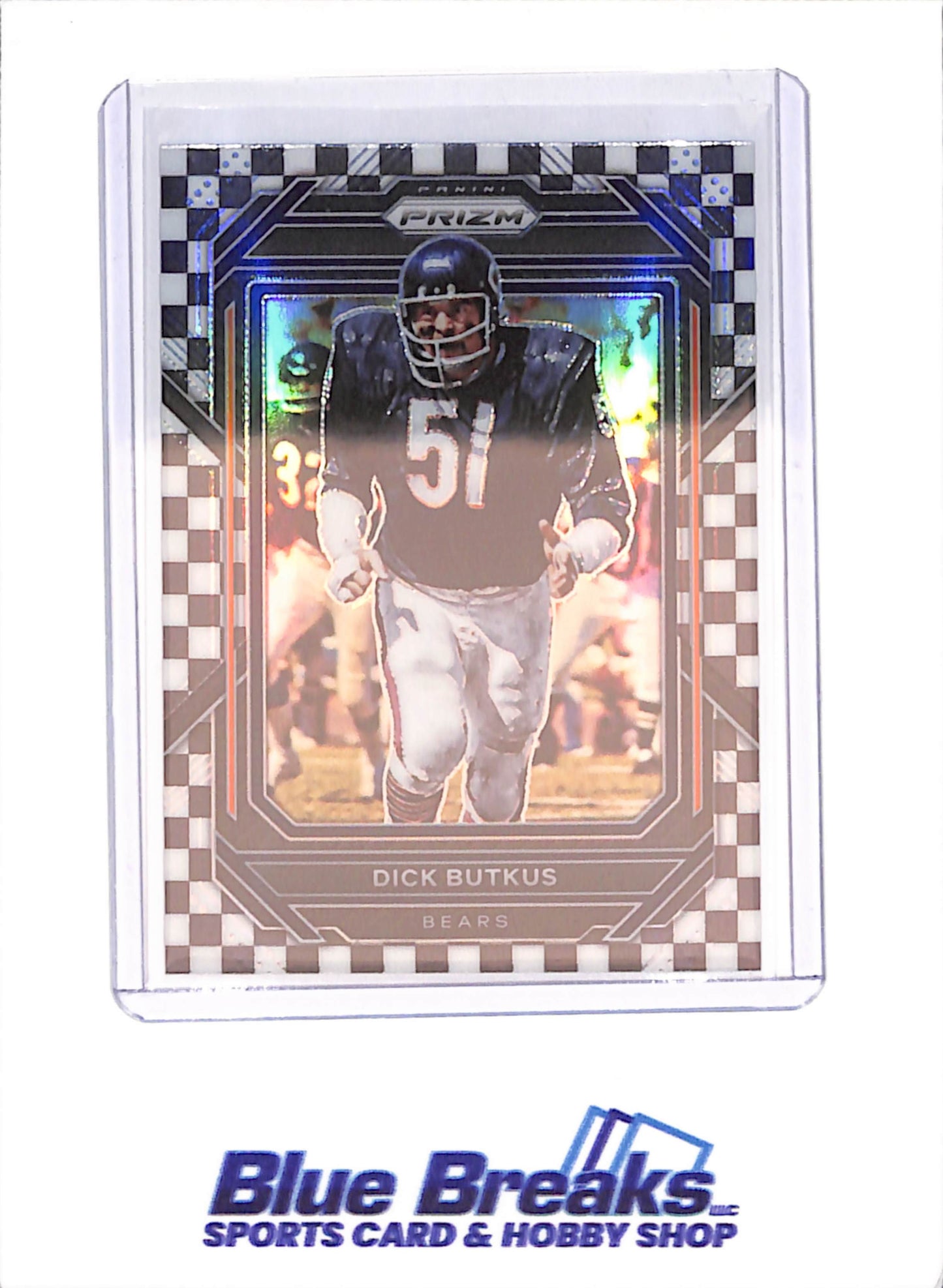 2022 Panini Prizm - Dick Butkus - Black & White Checkerboard - Chicago Bears - Football - #54