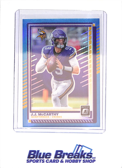 2025 Donruss Optic - JJ McCarthy - Aqua - 103/349 - Minnesota Vikings - Football - #46