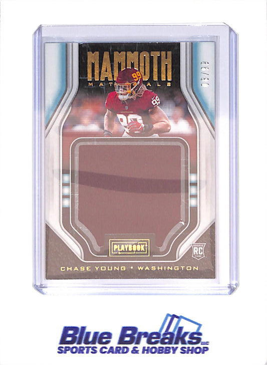 2020 Panini Playbook - Chase Young - Mammoth Materials - RC - 8/99 - Washington Football Team - Football - #MM-CY