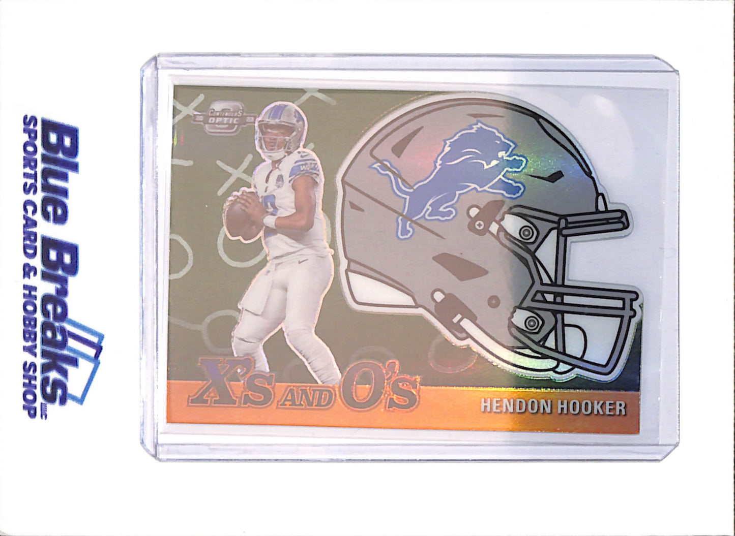 2023 Panini Contenders Optic - Hendon Hooker - RC - X's & O's - Orange Die-Cut - 37/50 - Detroit Lions - Football - #XO-60