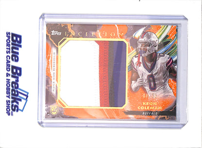 2024 Topps Inception - Keon Coleman - RC - Orange - 8/50 - Player-worn Memorabilia - Buffalo Bills - Football - #RJR-KC