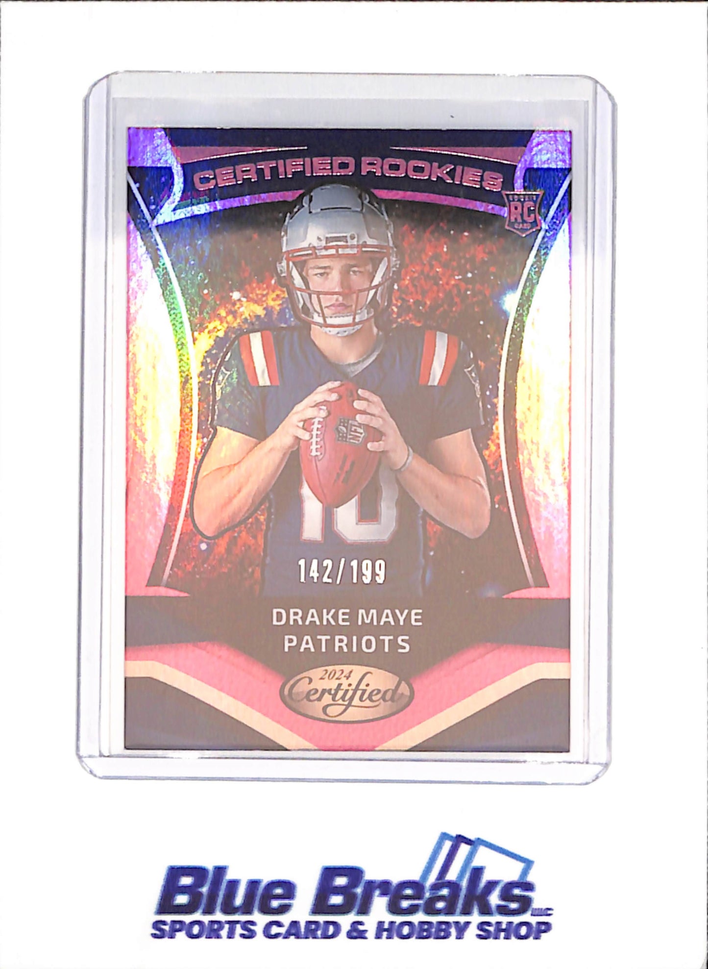 2024 Panini Certified - Drake Maye - Pink Mirror - Certified Rookies - 142/199 - New England Patriots - Football - #3