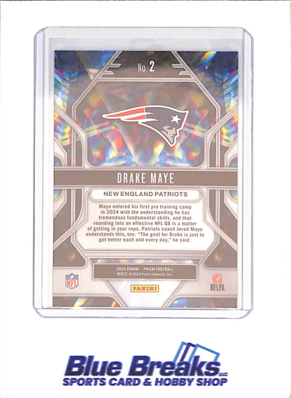 2024 Panini Prizm - Drake Maye - Prismatic - RC - New England Patriots - Football - #2