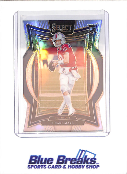 2024 Panini Select - Drake Maye - RC - Silver Die-Cut - New England Patriots - Football - #27