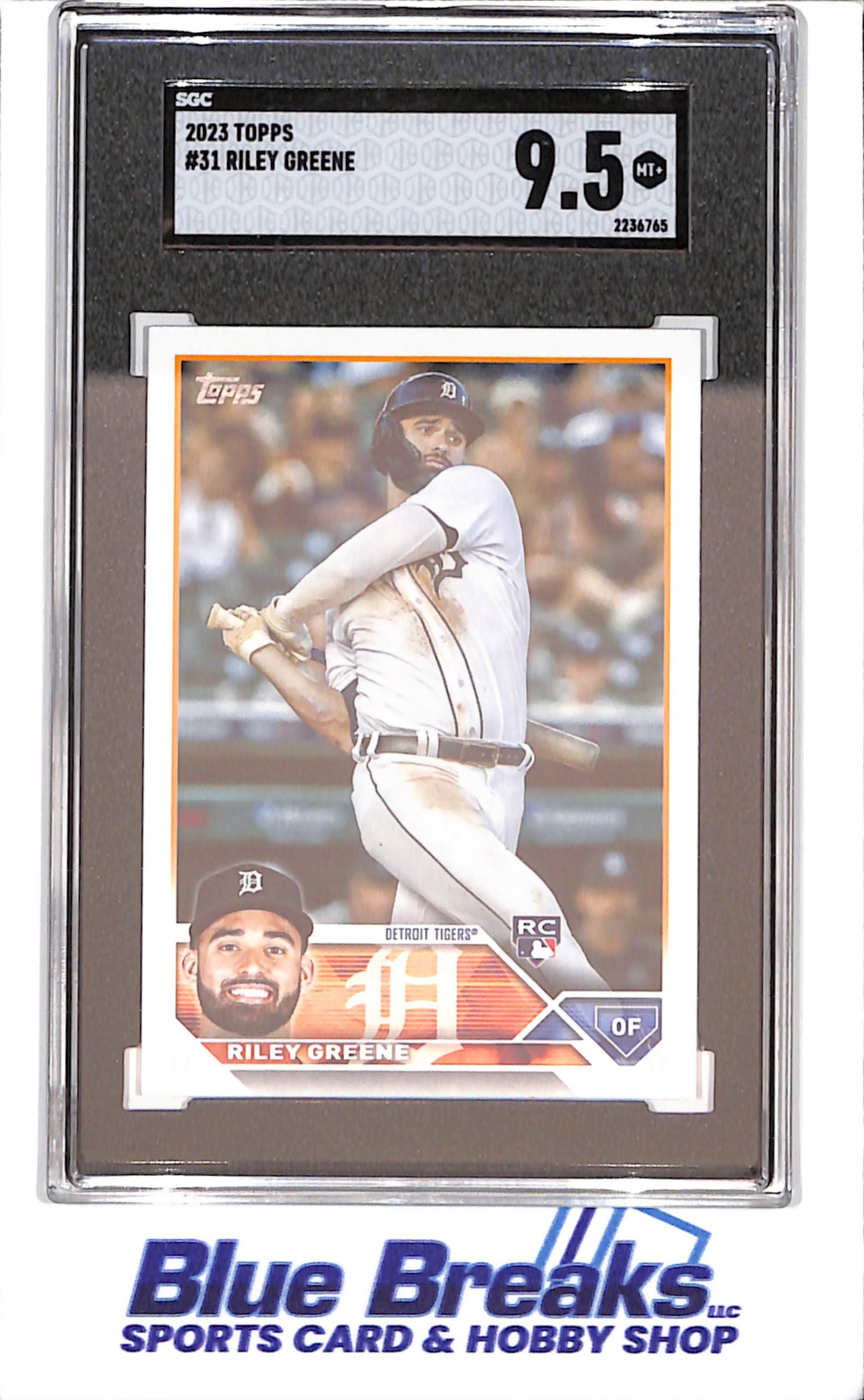 2023 Topps - Riley Greene - RC - CGC 9.5 - Detroit Tigers - Baseball - #31