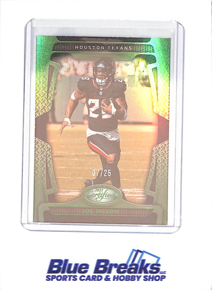 2025 Panini Certified - Joe Mixon - Green Mirror - 7/25 - Houston Texans - Football - #41