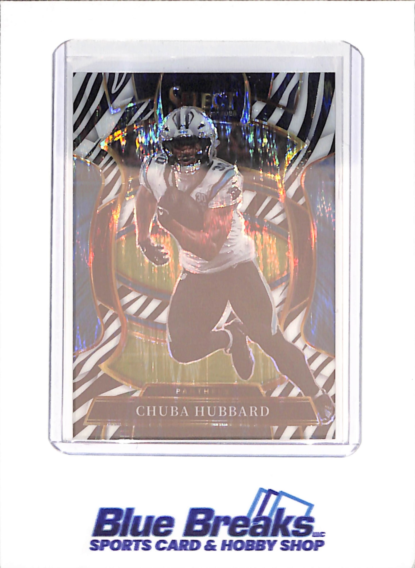 2025 Panini Prizm - Chuba Hubbard - Zebra - Concourse - Carolina Panthers - Football - #43