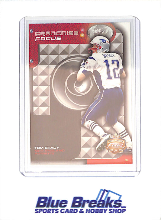 2002 Fleer Franchise Focus - Tom Brady - Jersey Edition - New England Patriots - Football - #19 of 32