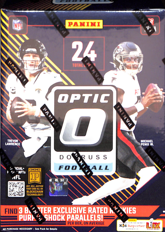 2024 Panini Donruss Optic Football 6-Pack Blaster Box (Purple Shock) - Sealed Wax