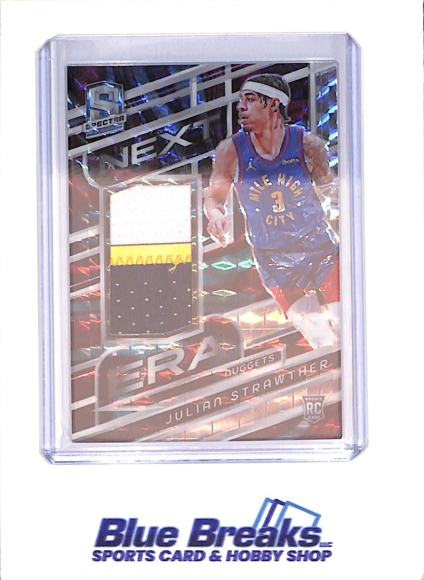 2023-23 Panini Spectra - Julian Strawther - RC - Next Era - Interstellar - 48/75 - Patch - Denver Nuggets - Basketball - #NEX-JST