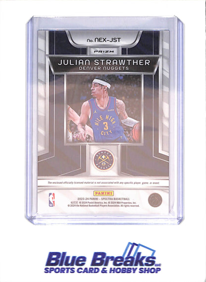 2023-23 Panini Spectra - Julian Strawther - RC - Next Era - Interstellar - 48/75 - Patch - Denver Nuggets - Basketball - #NEX-JST