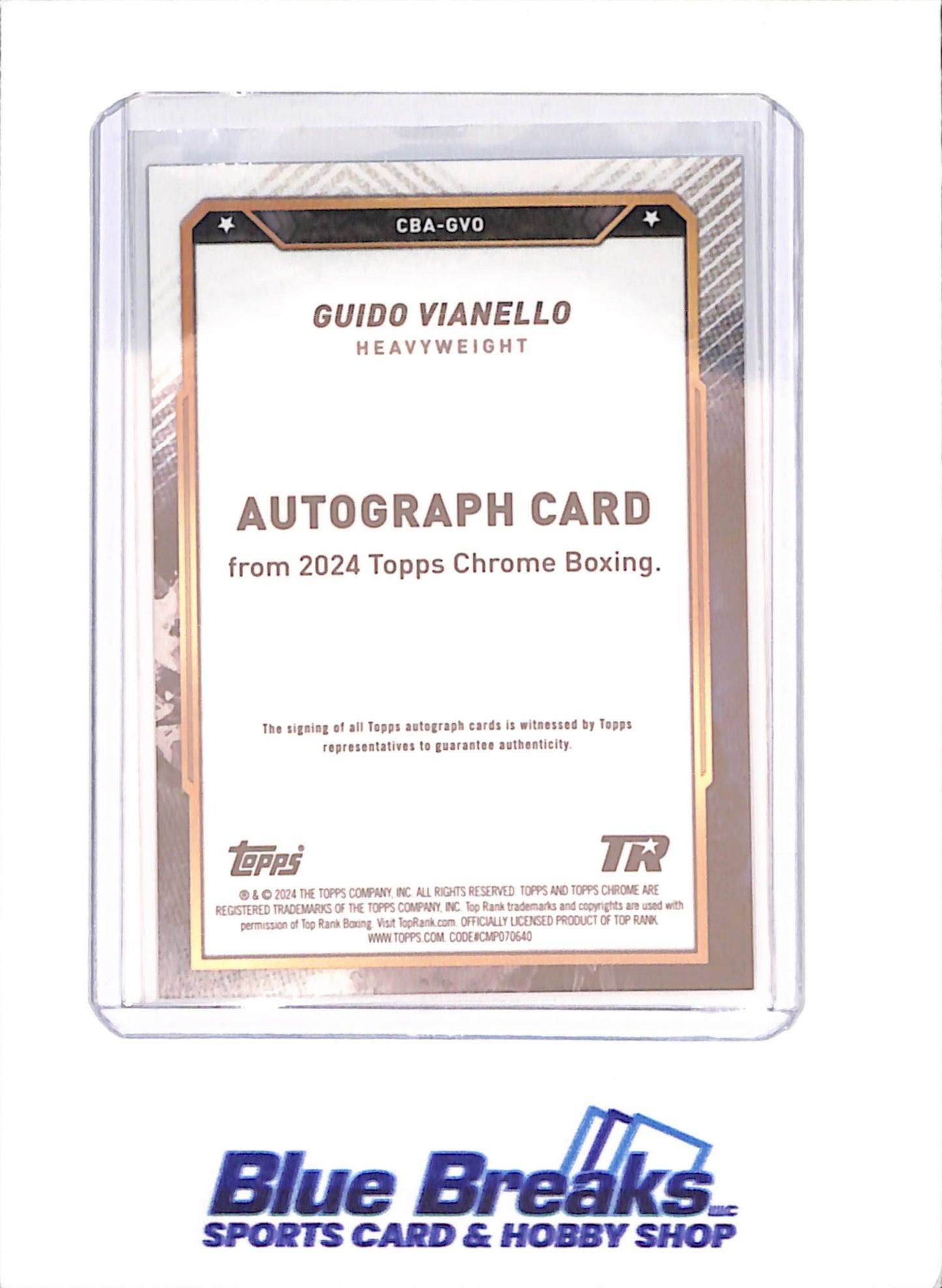 2024 Topps Chrome - Guido Vianello - Autograph - Heavyweight - Boxing - #CBA-GVO