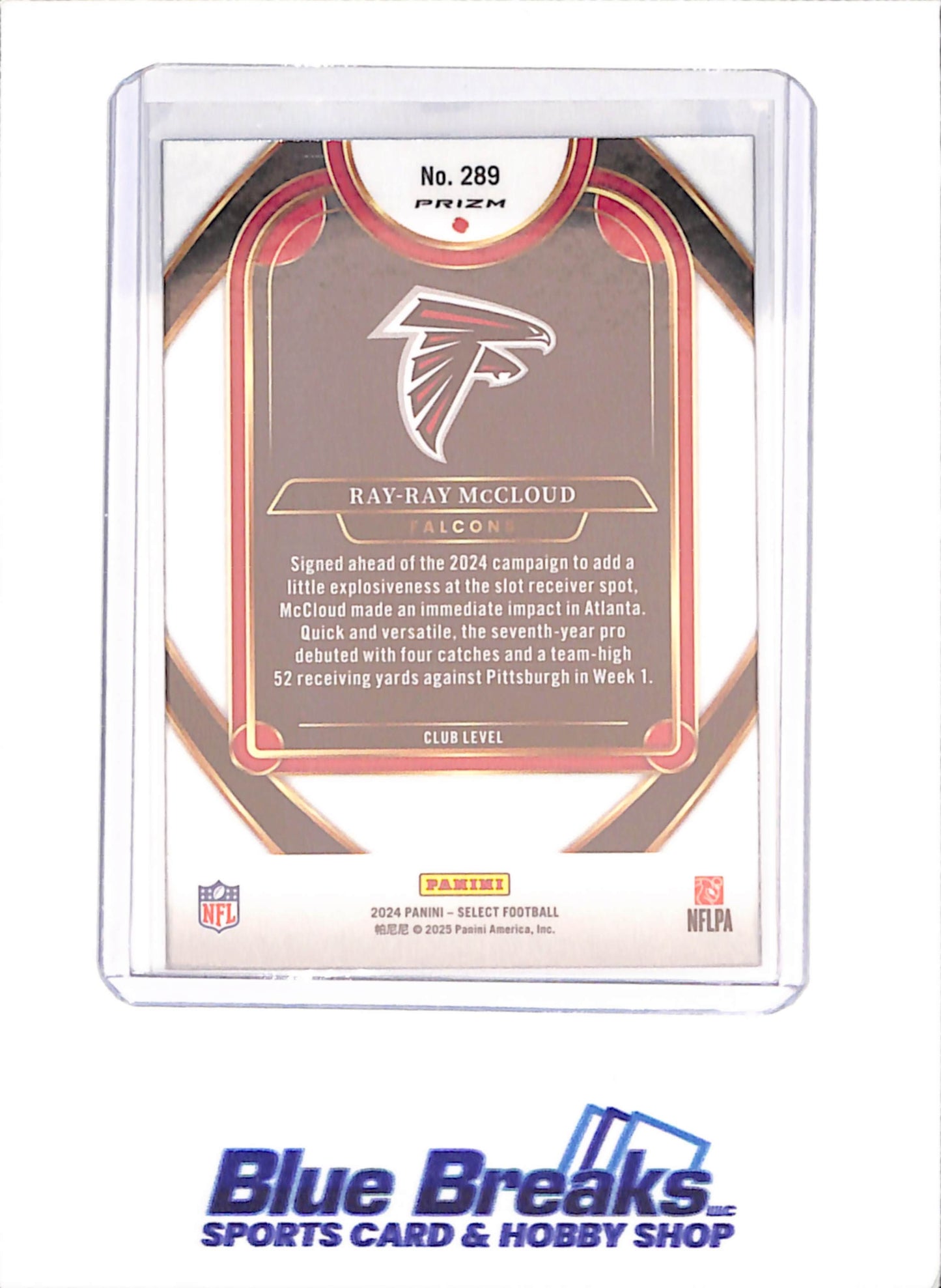 2024 Panini Select - Ray-Ray McCloud - Zebra - Atlanta Falcons - Football - #289