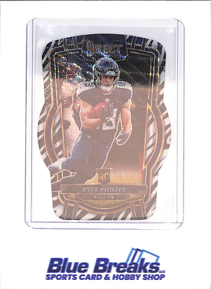 2022 Panini Select - Kyle Philips - RC - Zebra - Die-cut - Tennessee Titans - Football - #206