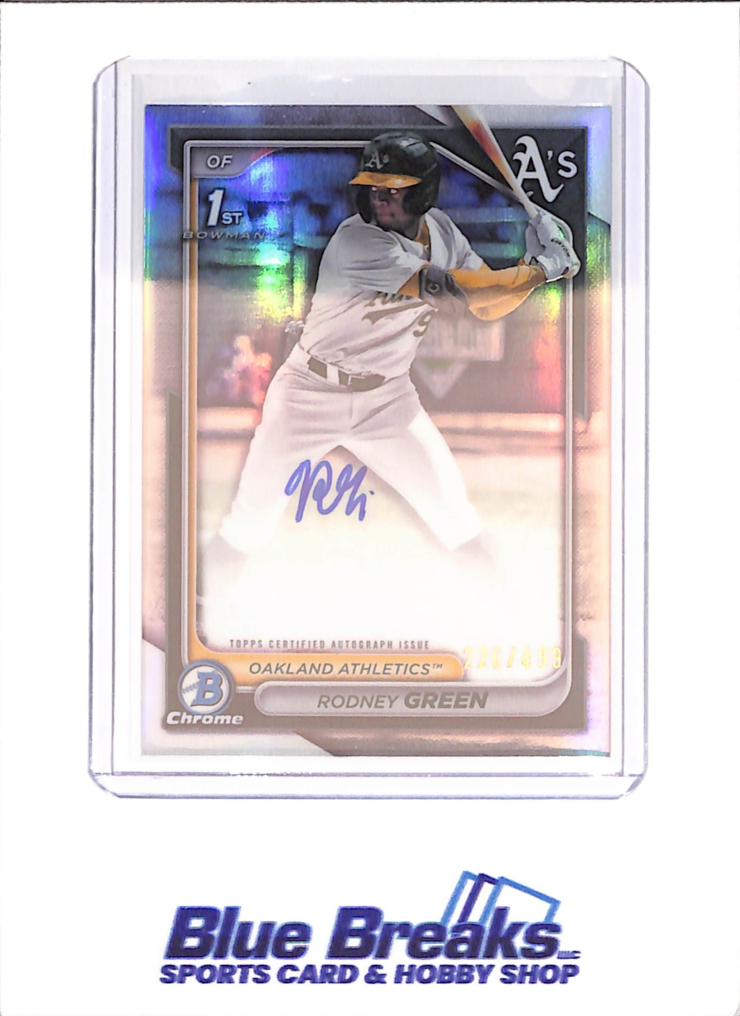 2024 Bowman Draft - Rodney Green - Bowman 1st Chrome - Autograph - 226/499 - Oakland Athletics - Baseball - #CPA-RG