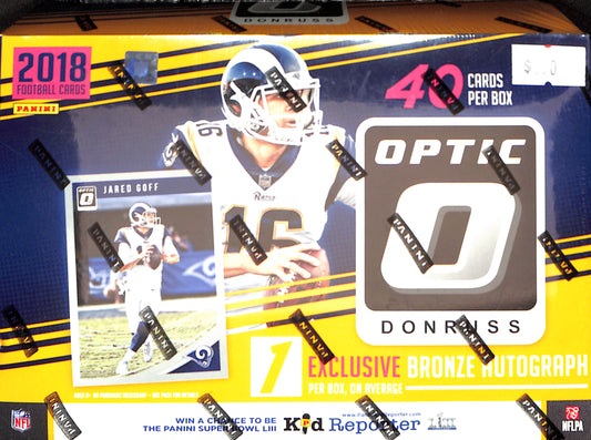 2018 Donruss Optic Football Collector's Mega Box - Sealed Wax