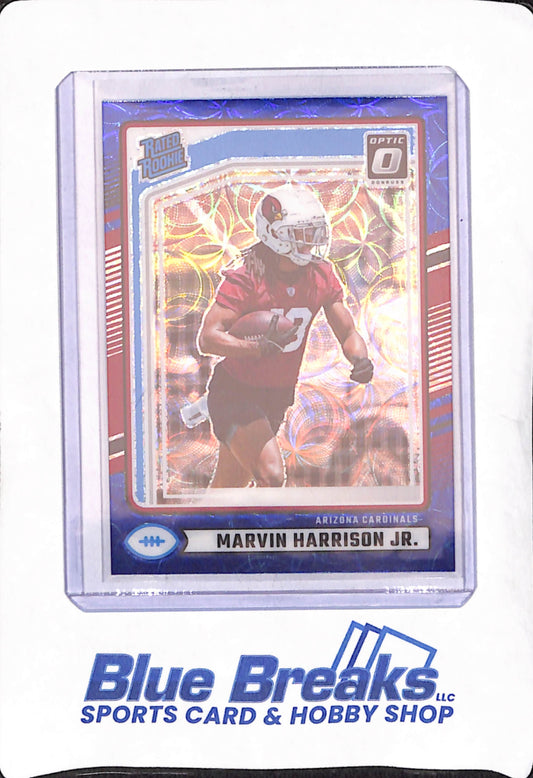 2024 Panini Donruss Optic - Marvin Harrison Jr - Blue Scope - Arizona Cardinals - Football - #393