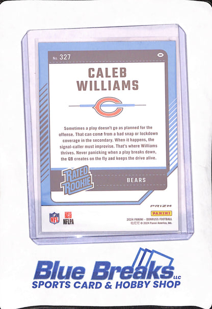 2024 Panini Donruss Optic - Caleb Williams - Red Wave - Chicago Bears - Rated Rookie - Football - #327