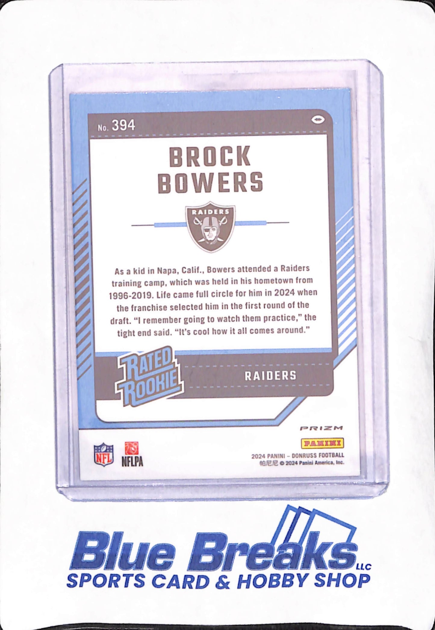 2024 Panini Donruss Optic - Brock Bowers - Pink - Las Vegas Raiders - Rated Rookie - Football - #394