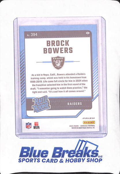 2024 Panini Donruss Optic - Brock Bowers - Pink - Las Vegas Raiders - Rated Rookie - Football - #394