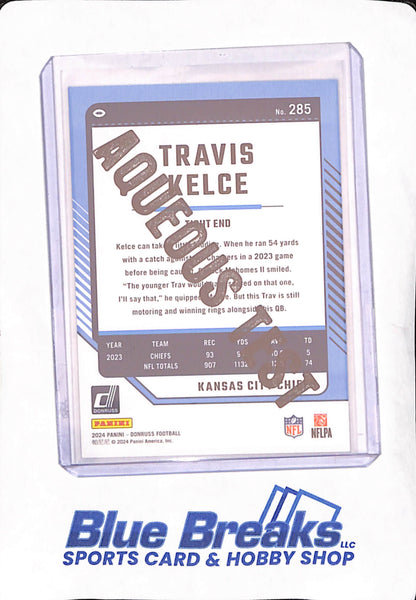 2024 Panini Donruss - Travis Kelce - Aqueous Test - Kansas City Chiefs - Football - #285