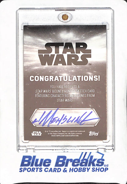 2024 Topps Star Wars - Bounty Hunter Sketch Card and Artist Auto