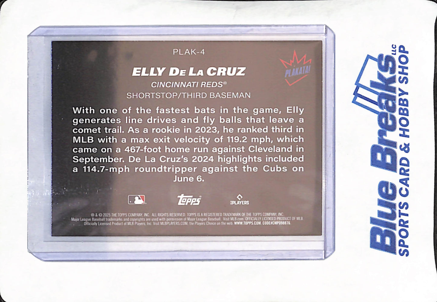 2025 Topps - Elly De La Cruz - Plakata - Cincinnati Reds - Baseball - #Plak-4