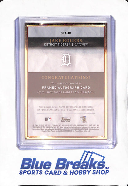 2020 Topps Gold Label - Jake Rogers - Autograph - RC - Detroit Tigers - Baseball - #GLA-JR