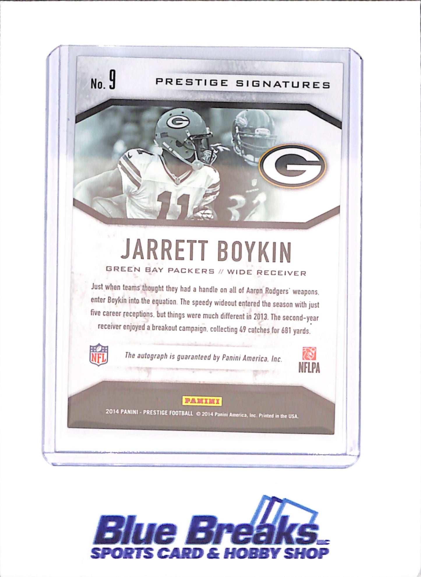 2014 Panini Prestige - Jarrett Boykin - Signatures Autograph - 73/199 - Green Bay Packers - Football - #9