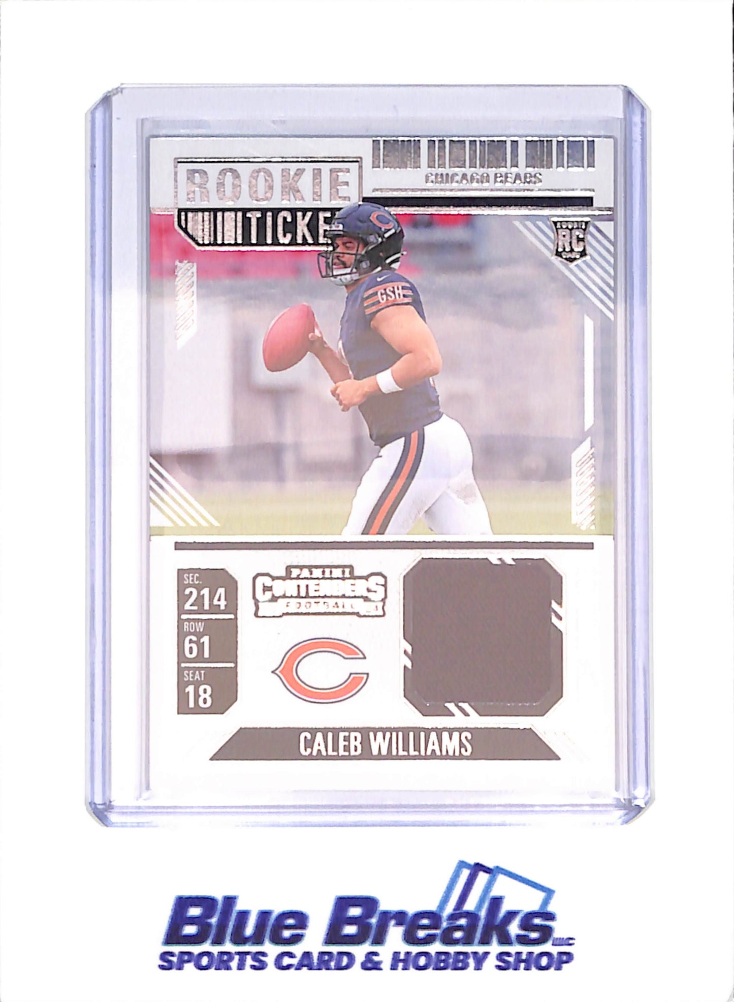 2024 Panini Contenders - Caleb Williams - Rookie Ticket - Relic - Chicago Bears - Football - #RTS-CWS