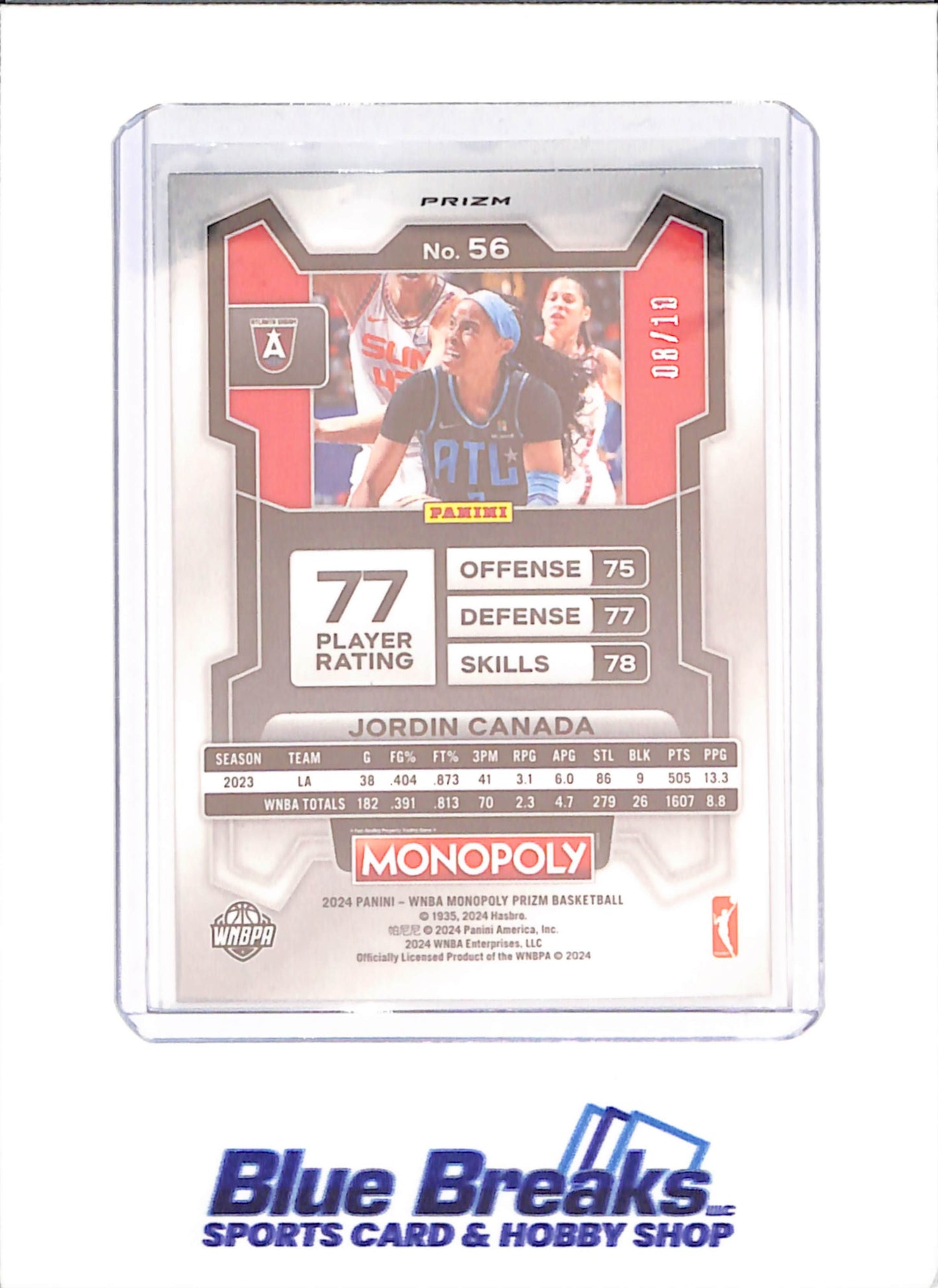 2024 Panini WNBA Monopoly - Jordin Canada - Gold Simmer - 8/10 - Atlanta Dream - WNBA - Basketball - #56