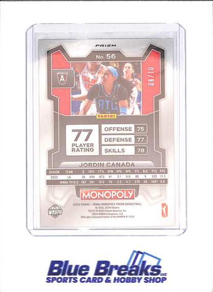 2024 Panini WNBA Monopoly - Jordin Canada - Gold Simmer - 8/10 - Atlanta Dream - WNBA - Basketball - #56