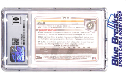 2020 Bowman Chrome - Drew Millas - 1st Bowman Prospect Autograph - CSG 8.5 - Oakland Athletics - Baseball - #CPA-DM